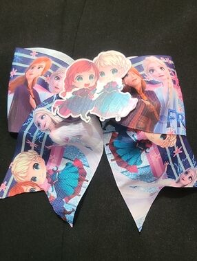Disney Frozen Character Layered Bow Hair Clip - Blue, Pink & White